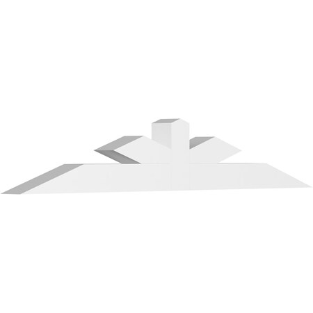 Ekena Millwork Saratoga Architectural Grade PVC Gable Bracket, 96"W x 16"H x 6"D x 6"F, 4/12 Pitch GBP096X16X0606SAR00